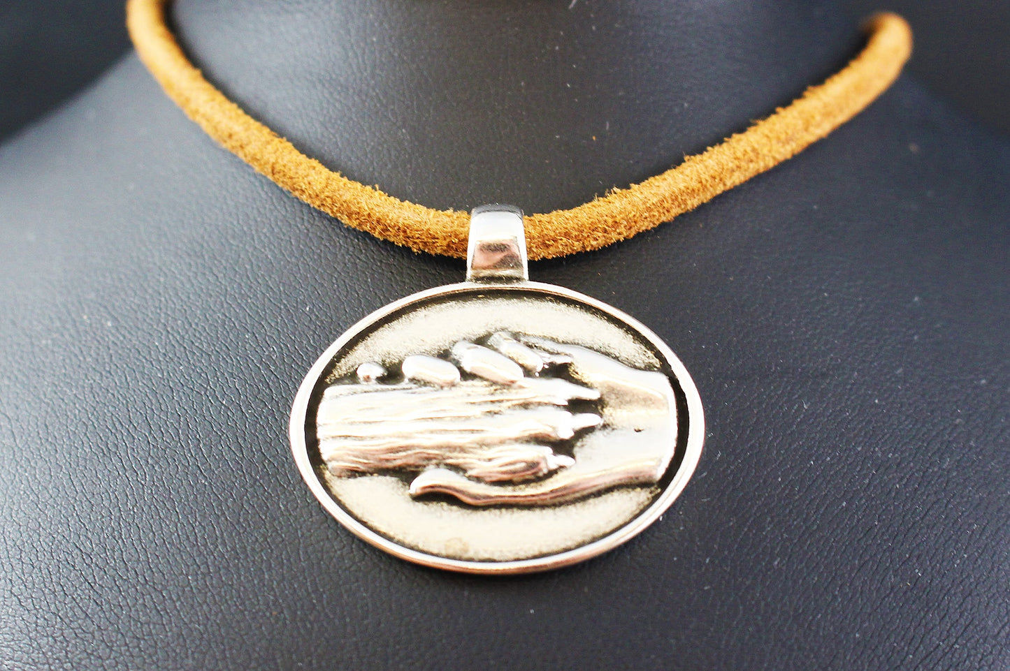 Hand and Dog's Paw Earrings and Pendant Gift Set