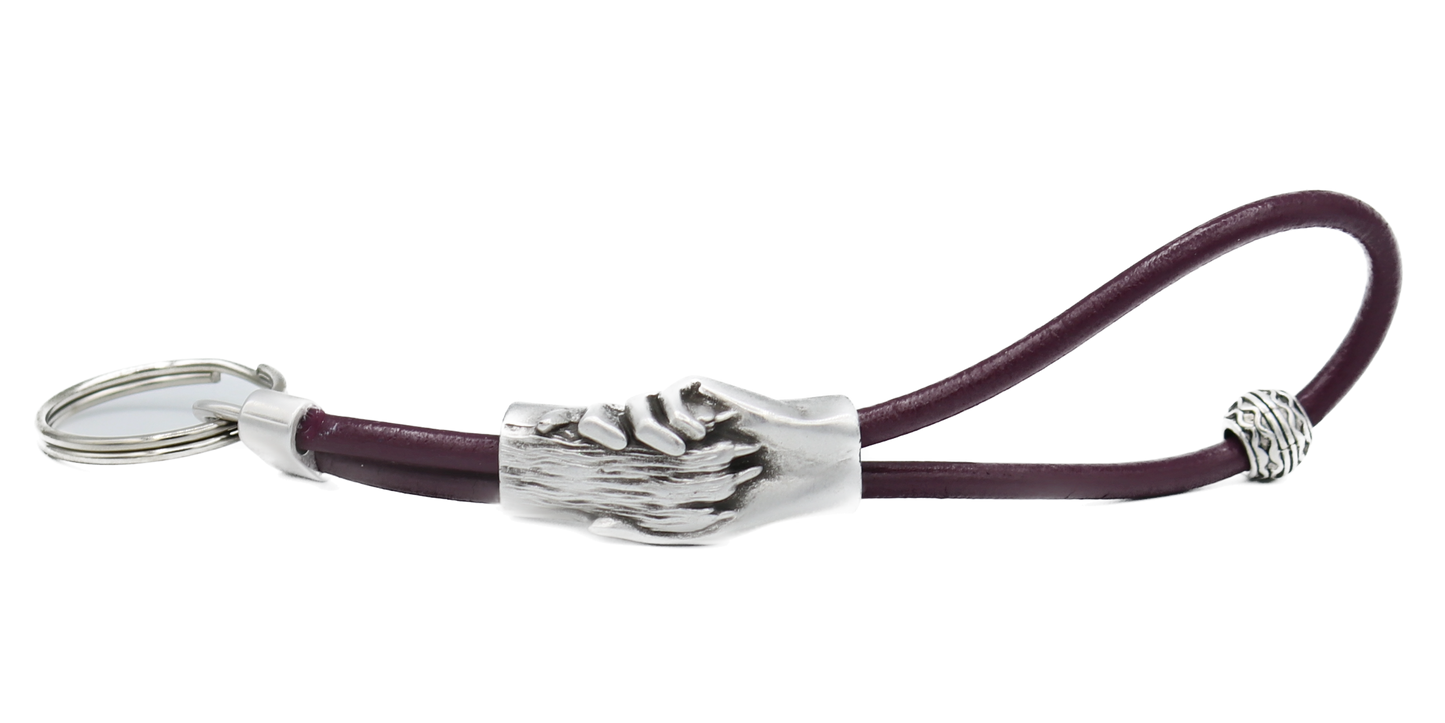 Hand & Paw Leather Keychains